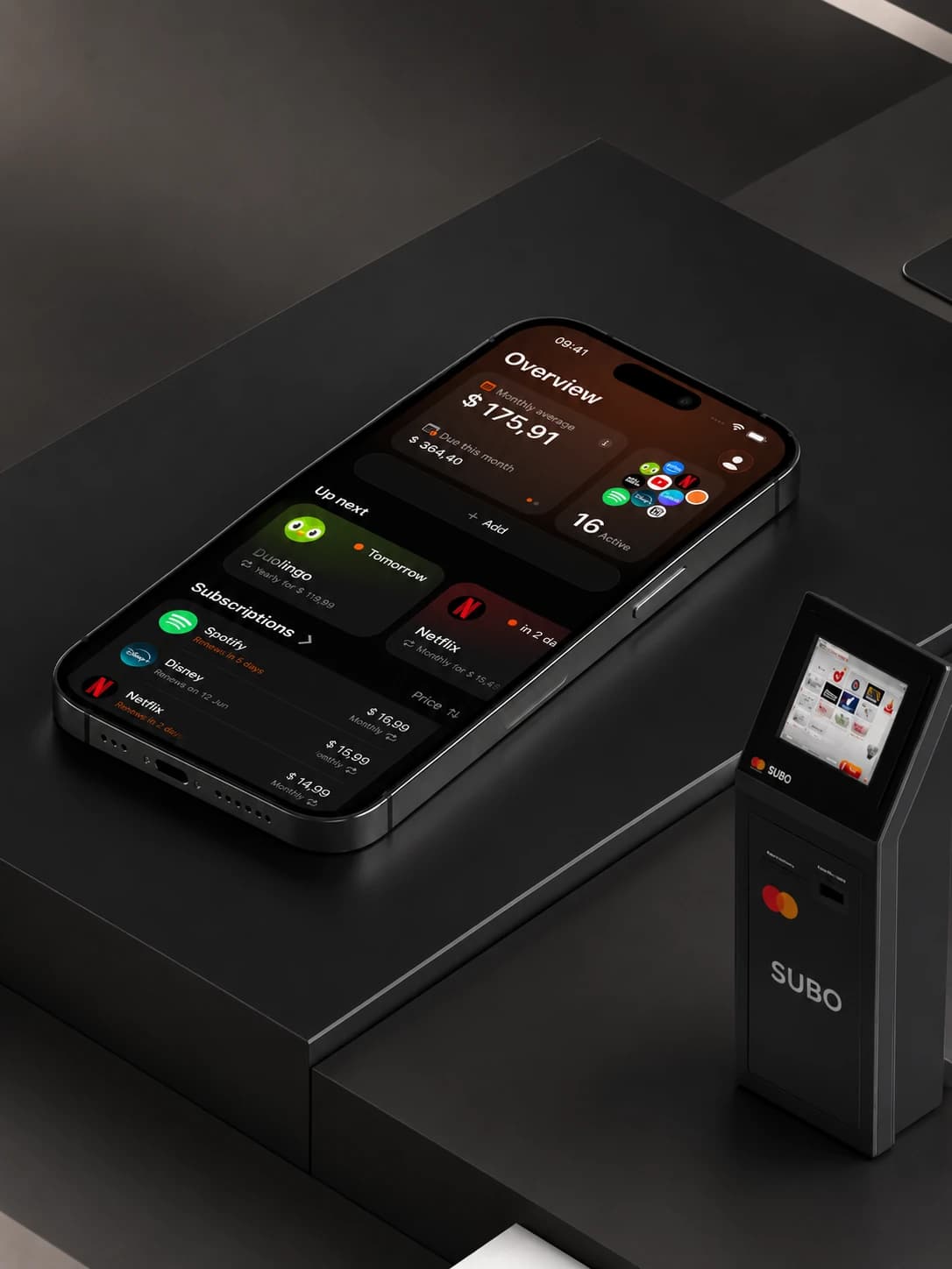 Subo subscription and bill tracker