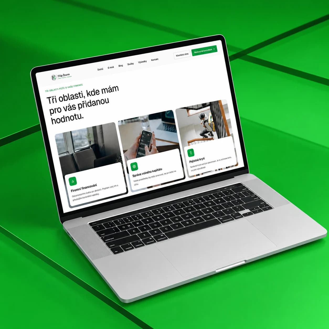 Obsahová struktura webu Filip Šturm pro SEO a finanční poradenství firmám
