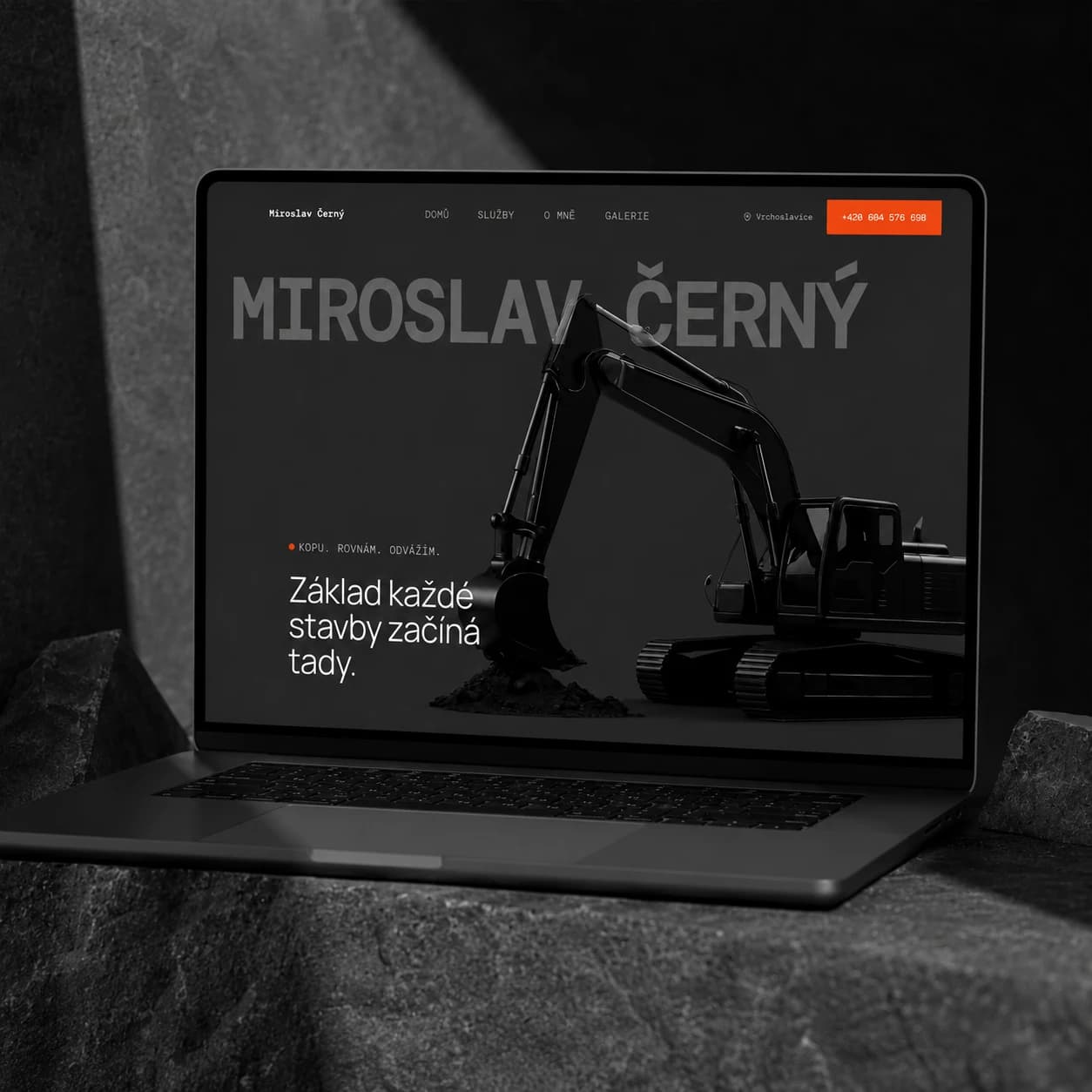 Webová prezentace pro výkopové práce Miroslav Černý