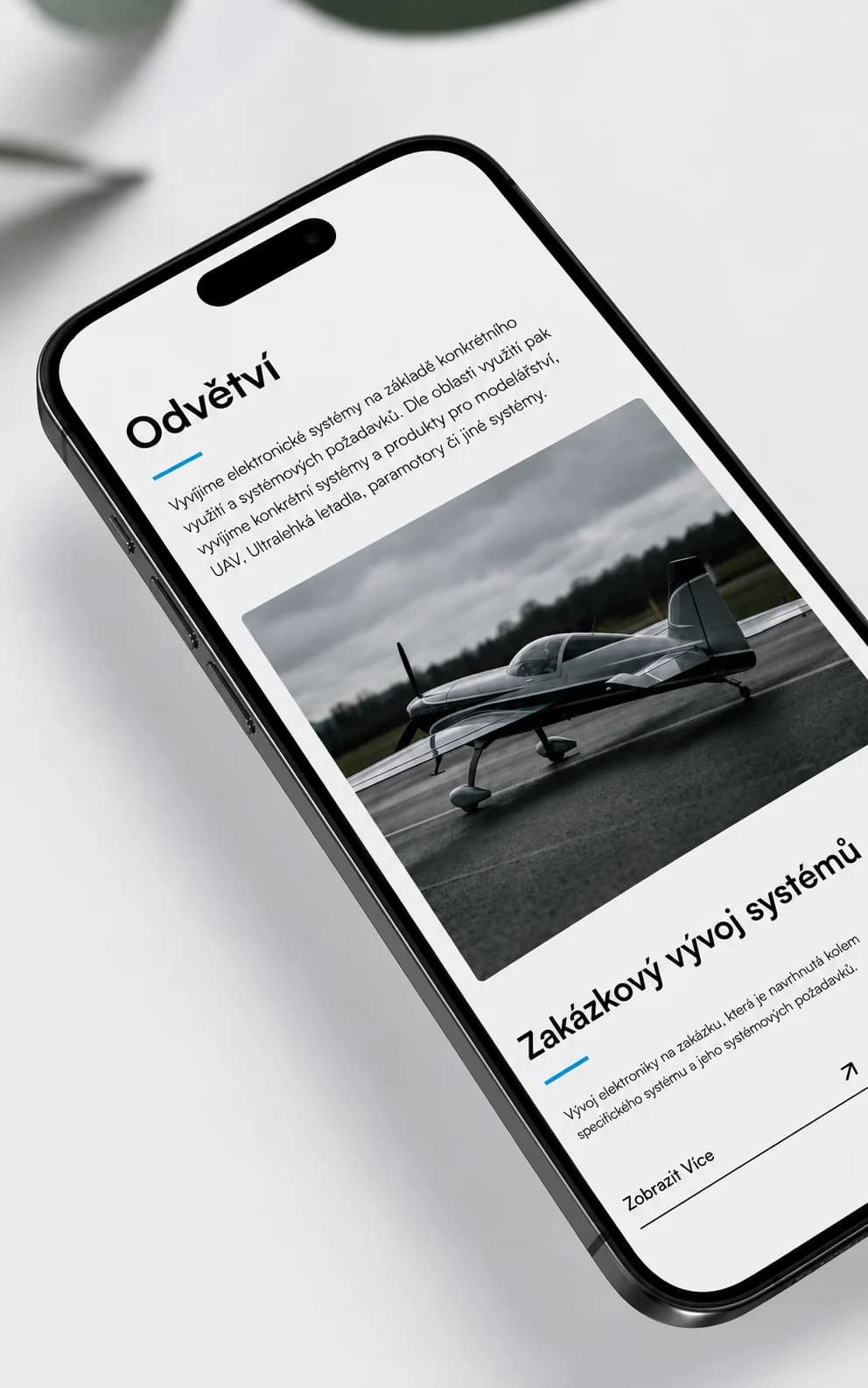 Fly Henry responzivní web pro technické B2B