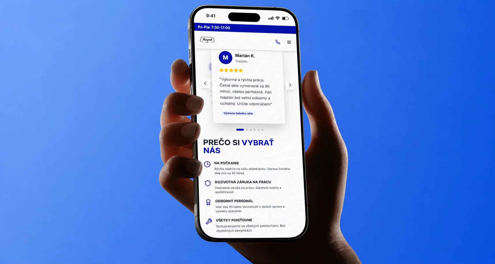 MAPOK web a PPC kampaně pro relevantní poptávky na výměnu autoskel