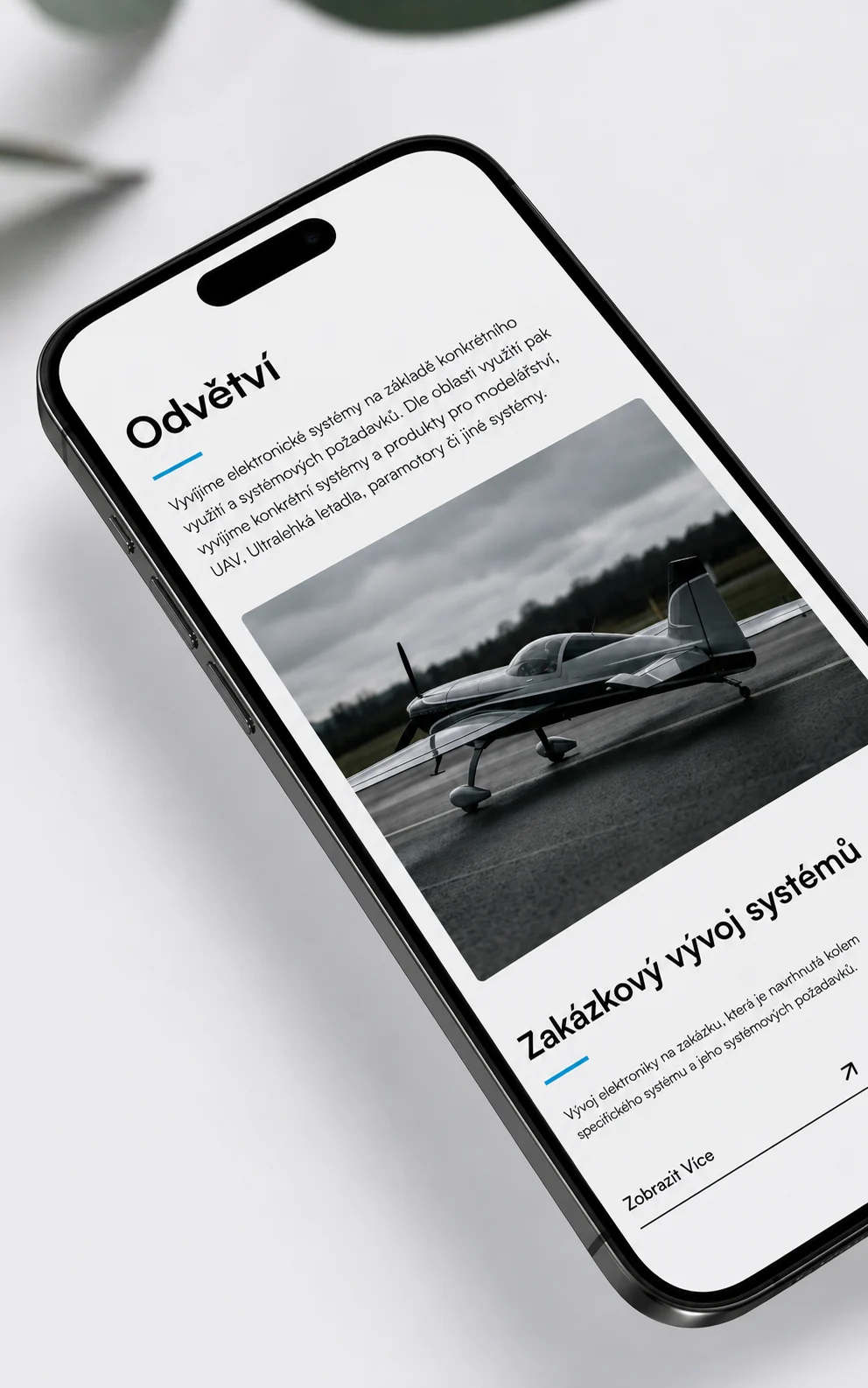Fly Henry responzivní web pro technické B2B