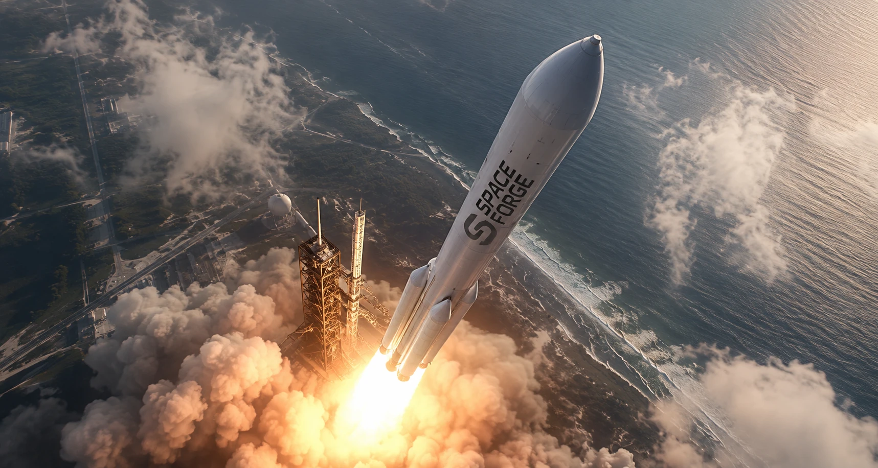 Space Forge vizuální směr pro space manufacturing