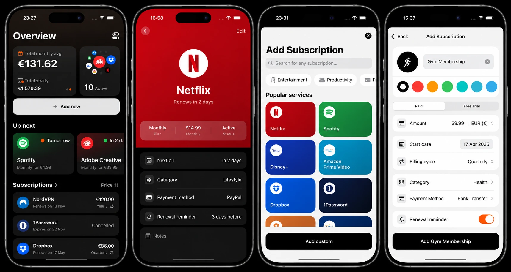Subo UI UX návrh pro nativní iOS aplikaci